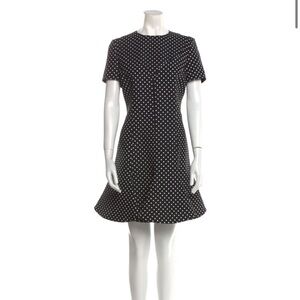 Valentino Black and White Polka Dot Mini Dress Sz 10